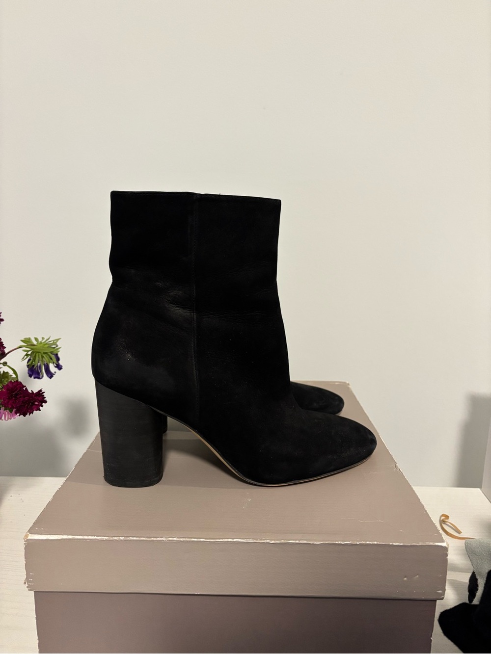 Sam Edelman corra Black Women's Ankle Boots - Classic Block Heel 9.5